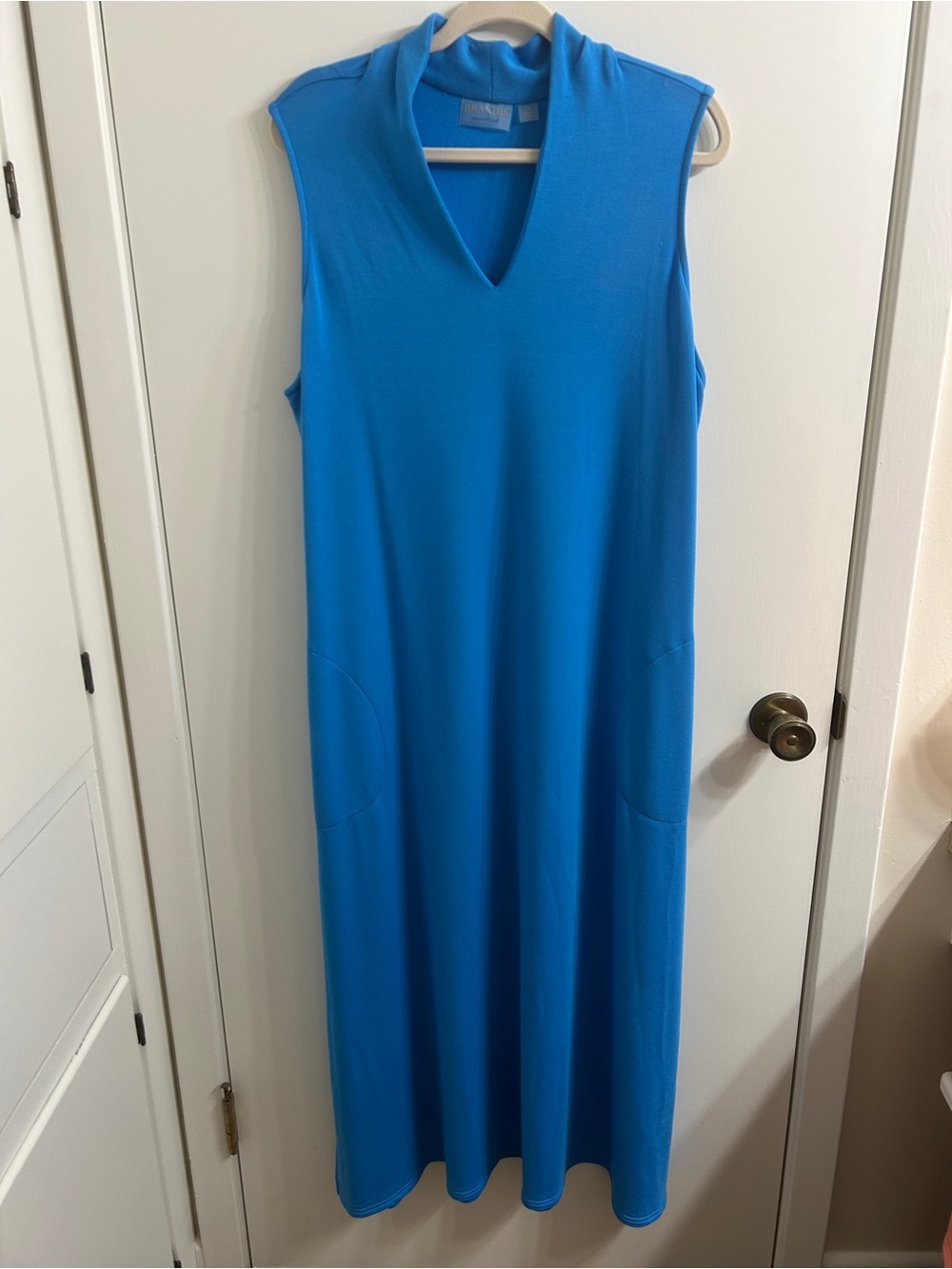 Brandis Dress Out Loud Sleeveless V-Neck Blue Maxi Dress